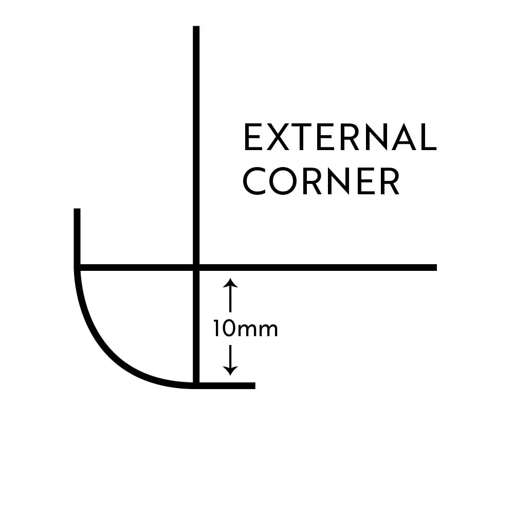 External Corner Grey PVC Trim for 10mm Panels – Wall Panel Trims