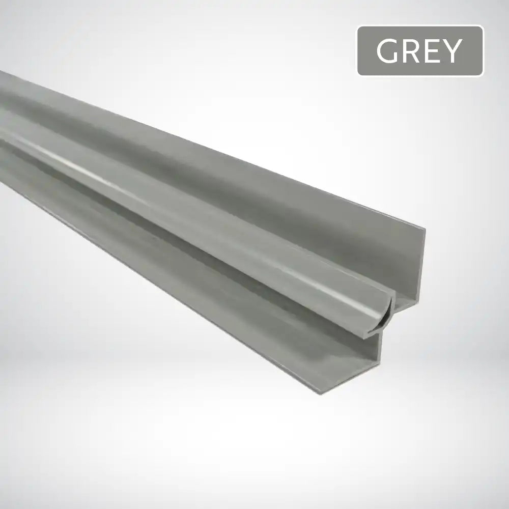 Internal Corner Grey PVC Trim for 10mm Panels – Wall Panel Trims